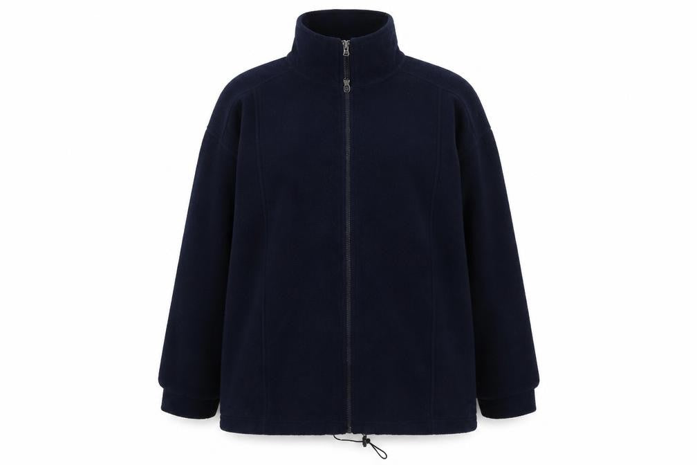 Front view of Marks & Spencer women’s blue jacket coatigan, size UK 14