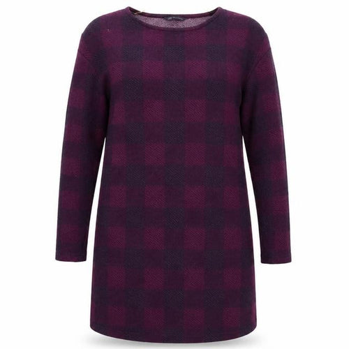 Marks and Spencer  Womens Purple Check  Jumper Dress  Size 12