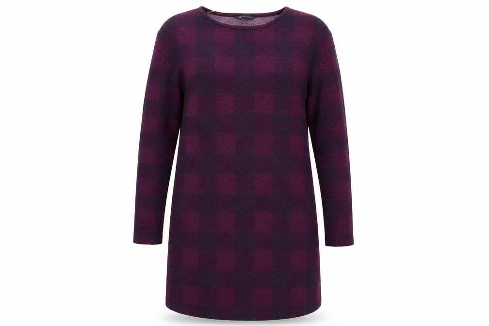 Marks and Spencer  Womens Purple Check  Jumper Dress  Size 12