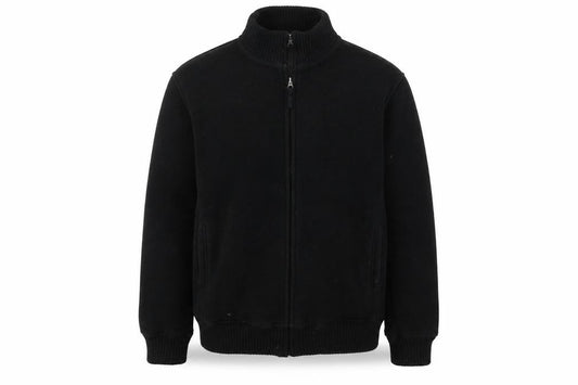 Front view of Dunnes men’s black jacket coatigan, size L