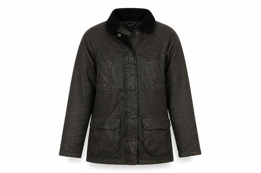 Front view of Topshop women’s green jacket, size UK 8