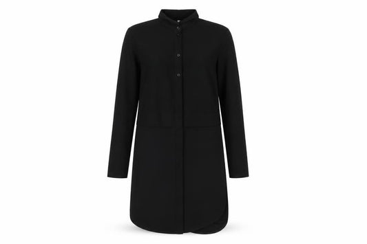 Front view of Topshop women’s black a-line, size UK 8