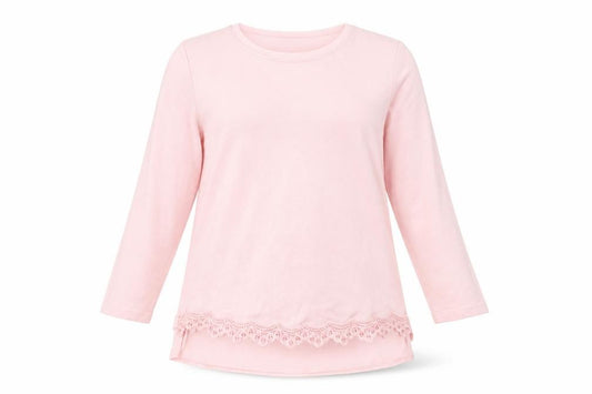Front view of Together women’s pink basic blouse, size UK 12