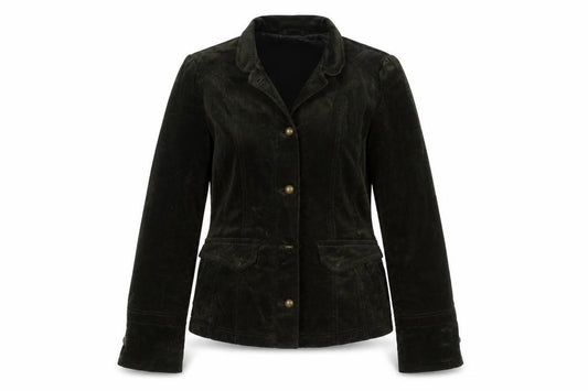 Front view of Principles women’s green jacket, size UK 12