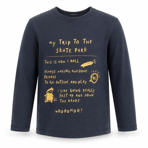 George Boys Blue   Basic T-Shirt Size 2-3 Years  - My trip to the skate park