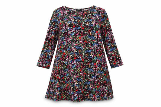 Front view of Papaya women’s multicoloured floral a-line, size M
