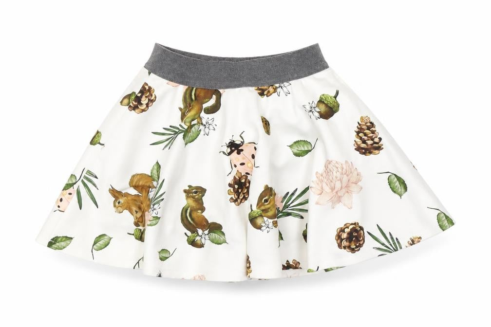 Preworn Womens White Floral  A-Line Skirt Size 8