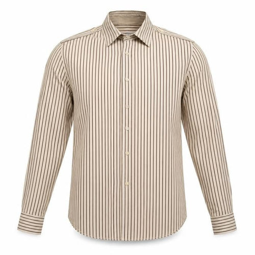 Topman Mens Brown Striped   Button-Up Size S