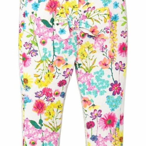 Monsoon Baby White Floral  Sweatpants Trousers Size 9-12 Months