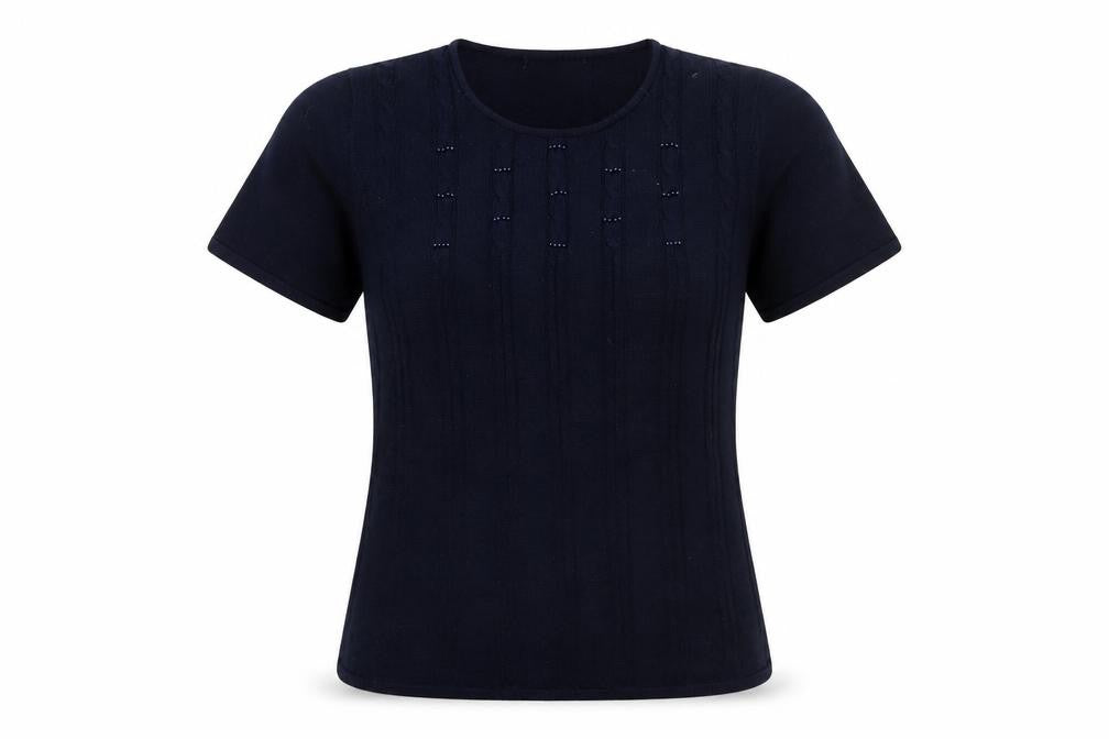 Front view of Preworn women’s blue jumper, size M