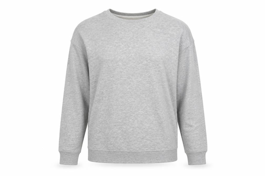 Front view of New Look women’s grey pullover sweatshirt, size L