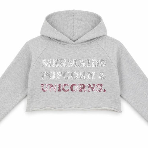 Blue Zoo Girls Grey   Pullover Hoodie Size 7-8 Years