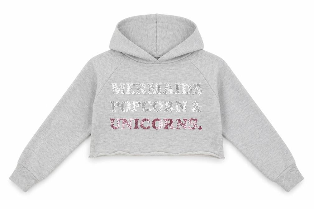 Blue Zoo Girls Grey   Pullover Hoodie Size 7-8 Years