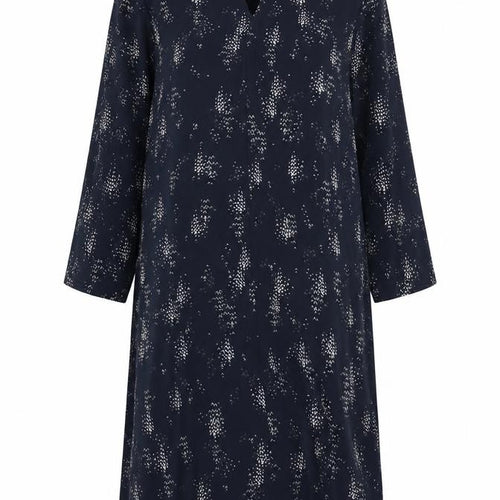 Papaya Womens Blue Geometric  Shirt Dress  Size 10