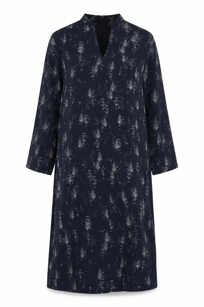 Papaya Womens Blue Geometric  Shirt Dress  Size 10