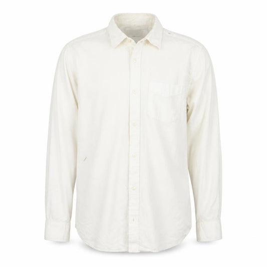 Front view of Next men’s ivory button-up, size M
