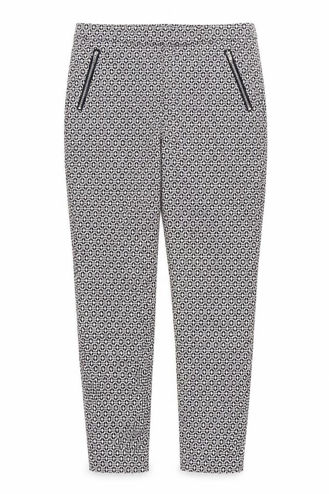 F&F Womens Pink Geometric  Trousers  Size 10 L27 in