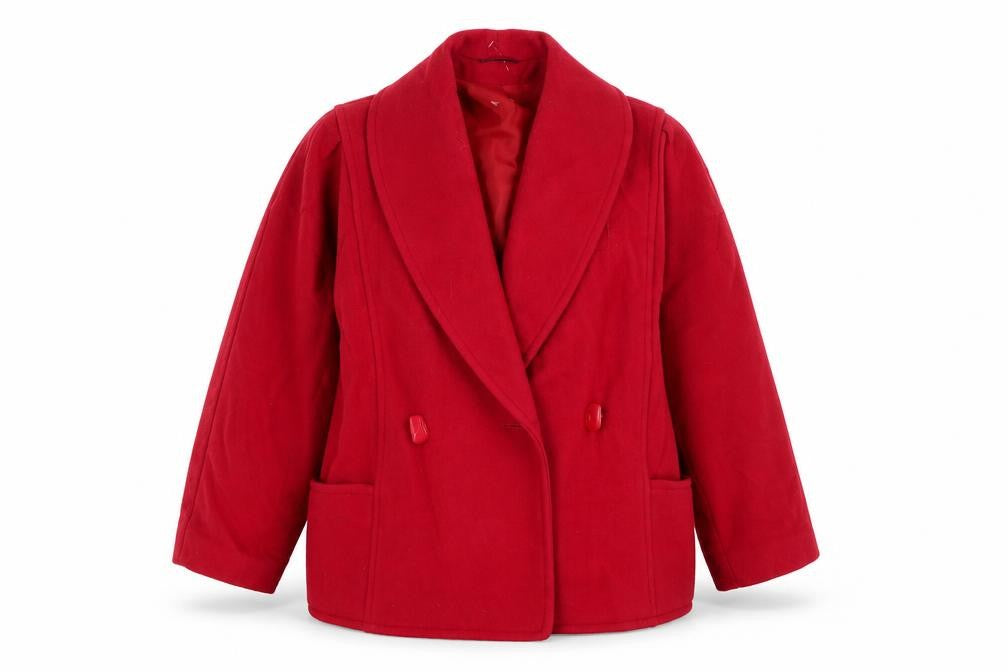 Front view of High Fashions women’s red jacket blazer one size
