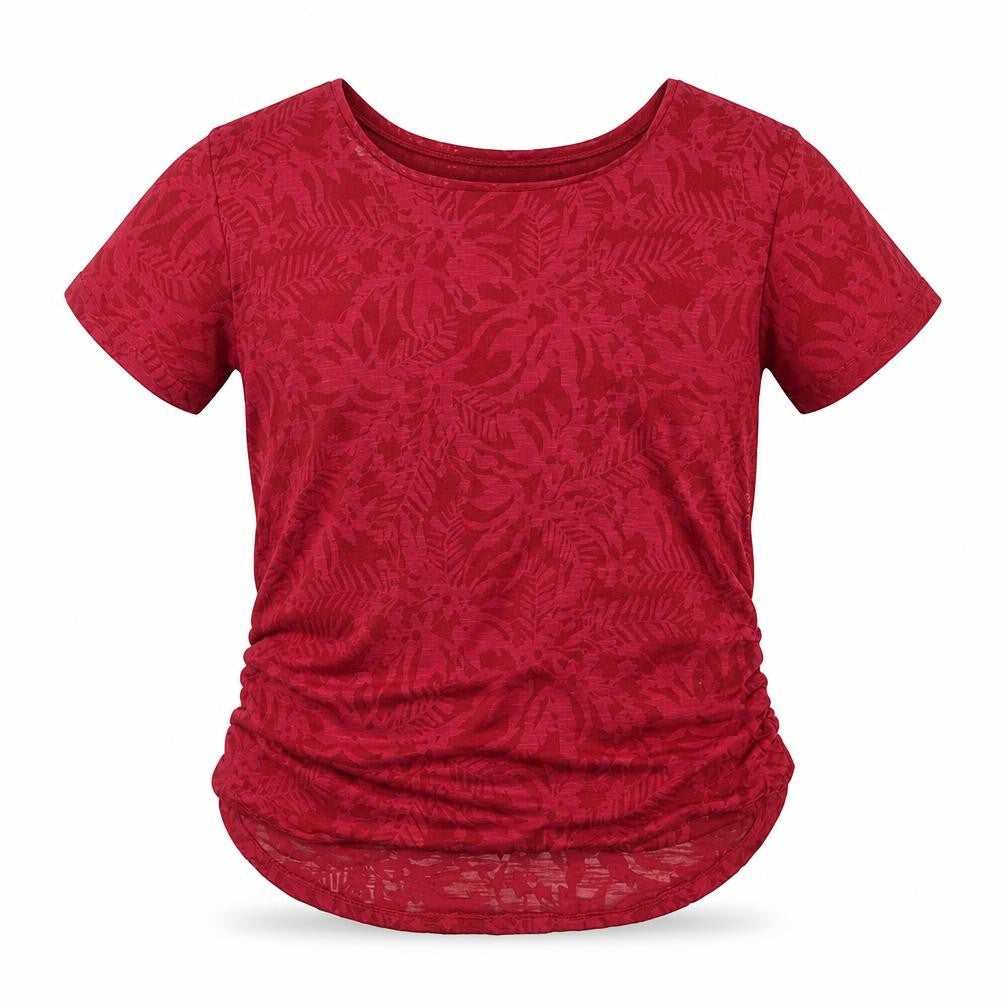 Next Womens Red Floral  Basic T-Shirt Size 10