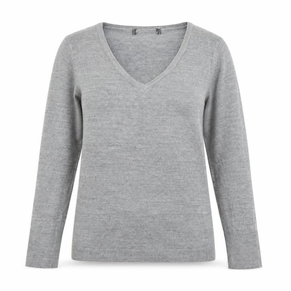 Front view of Primark women’s grey knit jumper size 2xs