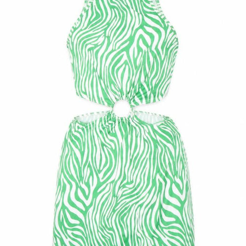 Edge Street Womens Green Animal Print  Mini  Size 8