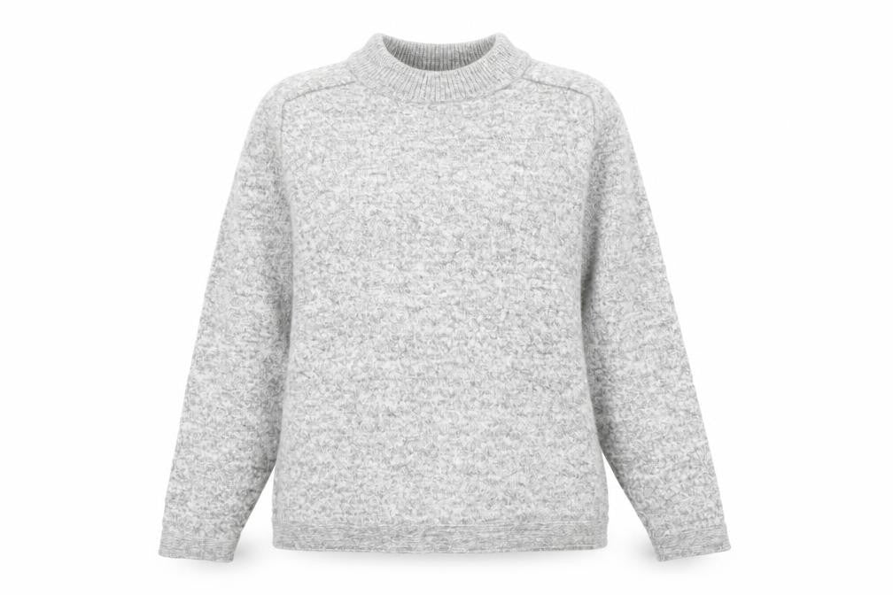Front view of New Look women’s grey jumper, size L