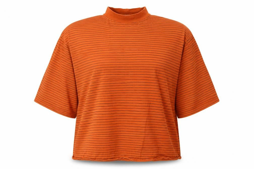 Stradivarius Womens Multicoloured Striped Basic T-Shirt Size 10