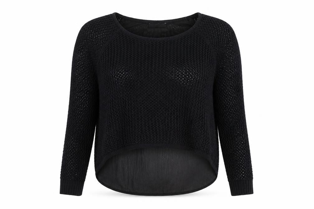 Front view of George women’s black jumper, size UK 8