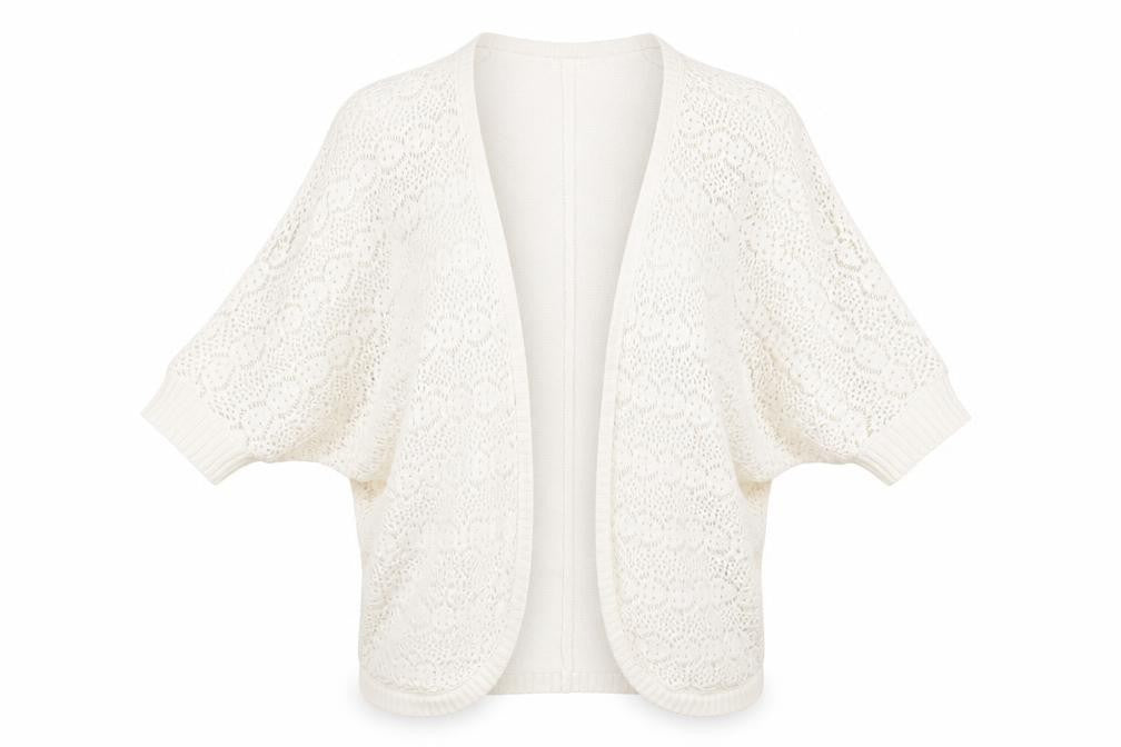 Dressbarn Womens White   Cardigan Jumper Size S
