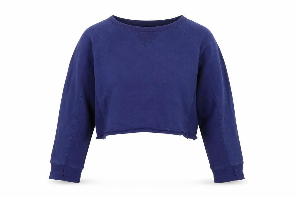 Front view of River Island women’s blue jumper, size S