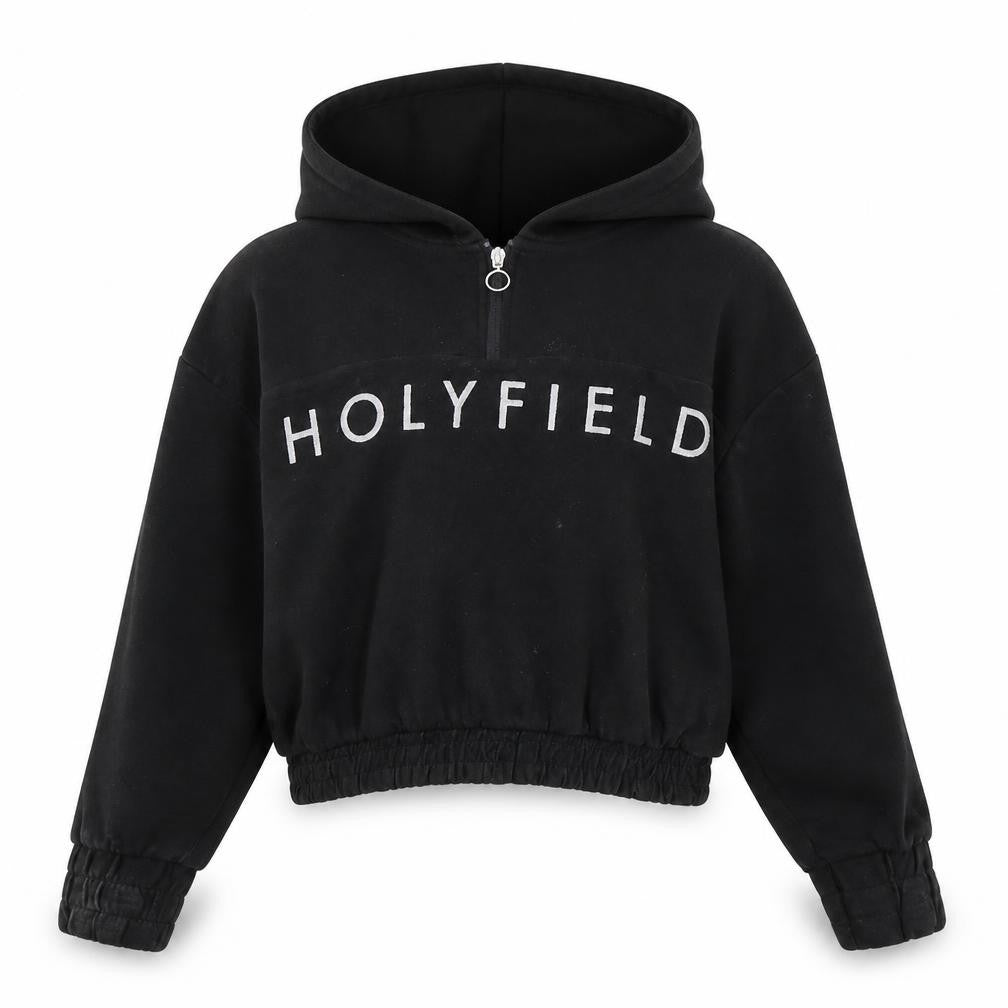 Holyfield Girls Black   Pullover Hoodie Size 8-9 Years