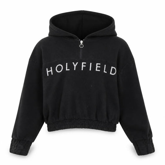 Holyfield Girls Black   Pullover Hoodie Size 8-9 Years