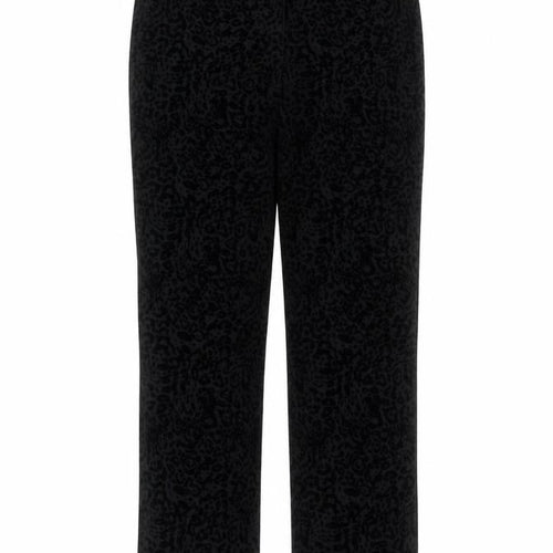 NEXT Womens Black Animal Print  Trousers  Size 10 L25 in