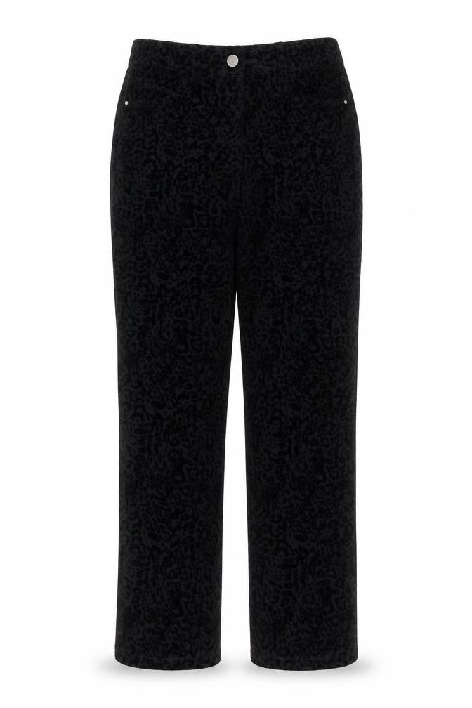 NEXT Womens Black Animal Print  Trousers  Size 10 L25 in