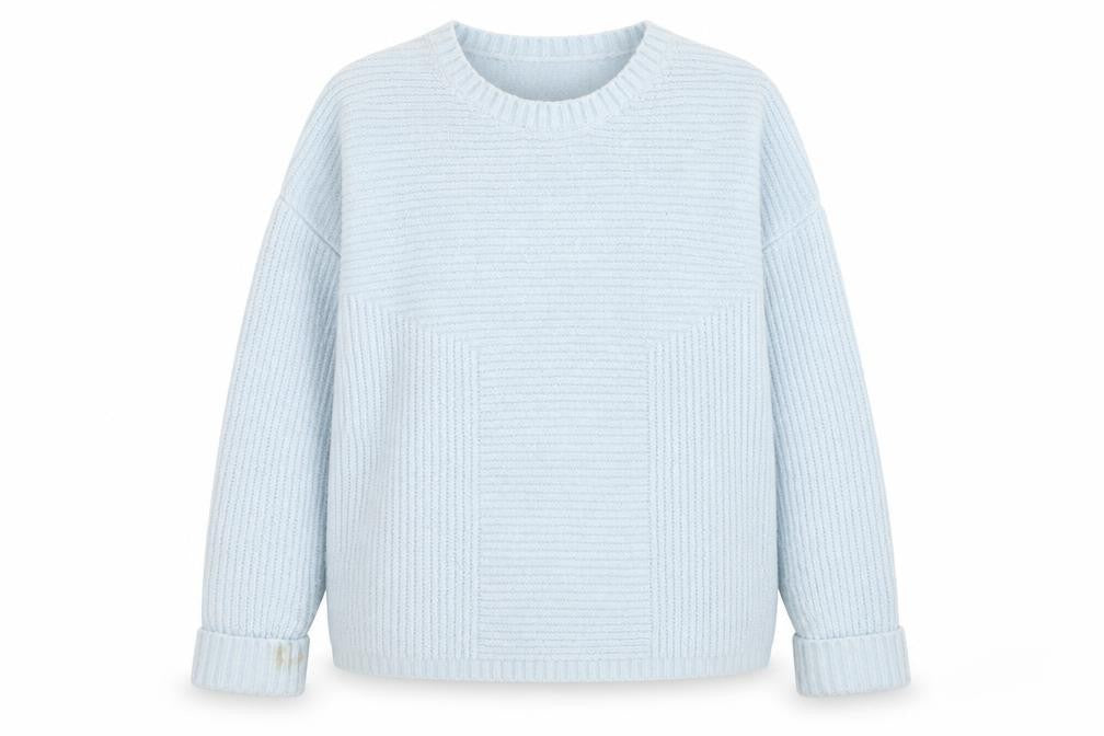 Front view of George women’s blue knit jumper, size L