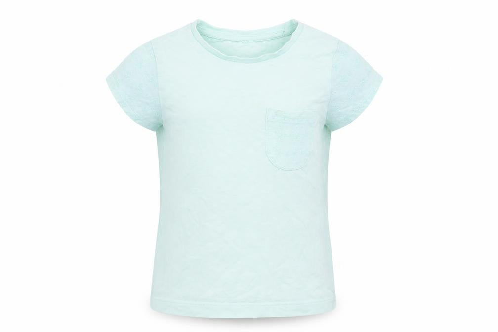 Front view of George girls’ green basic t-shirt, size 5-6, years