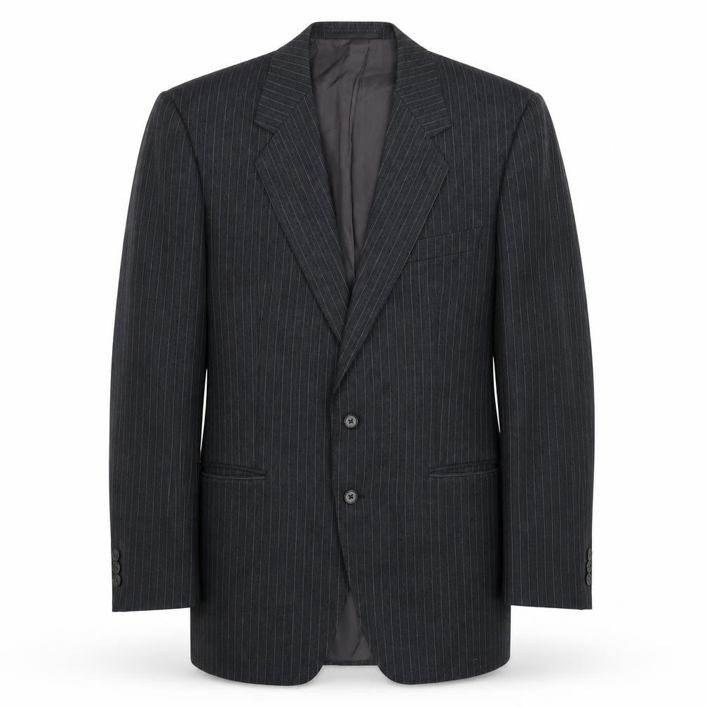 Front view of Breuninger men’s grey striped jacket suit jacket, size 40