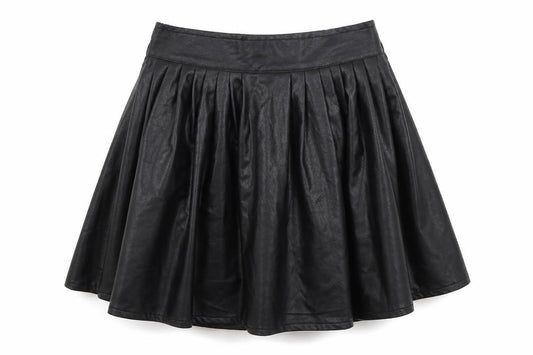 Front view of Hearts & Bows women’s black flare skirt, size M