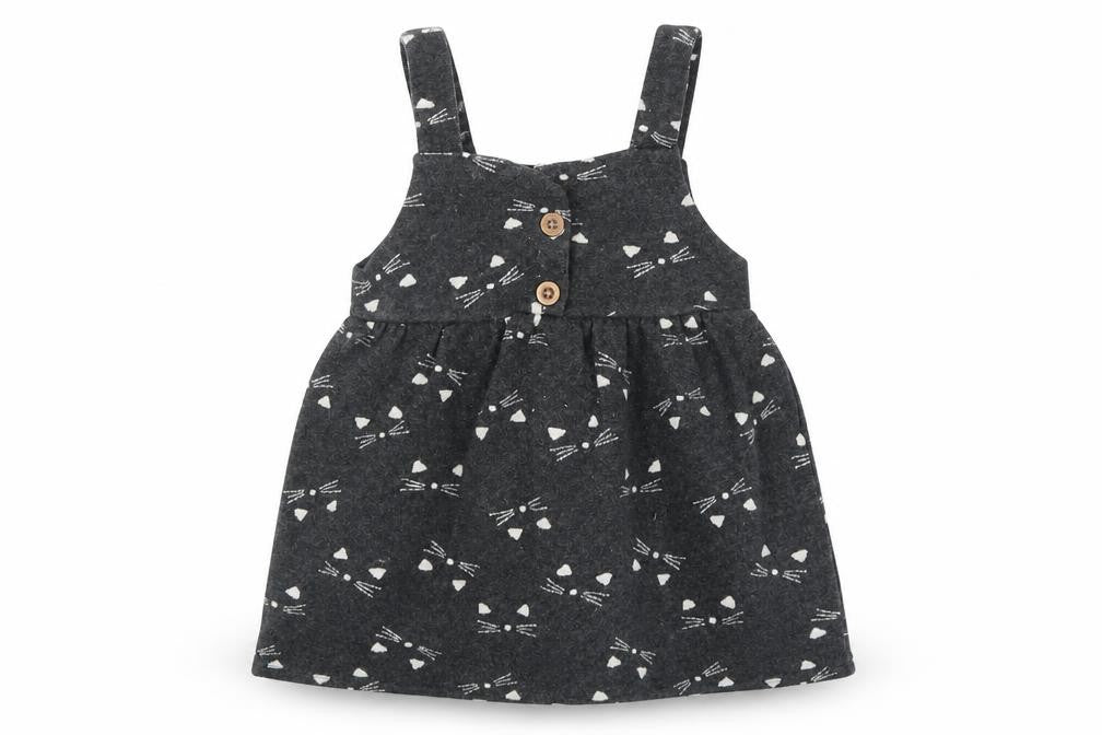 F&F Baby Grey   Fit & Flare  Size 18-24 Months  - Cat Faces
