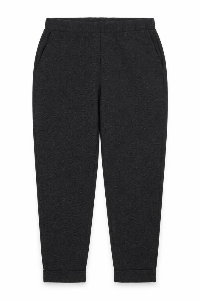 Front view of Marks & Spencer women’s grey trousers, size UK 16, 23-inch leg