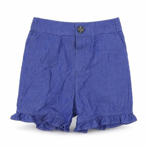 Marks and Spencer Girls Blue   Cargo Trousers Size 9-12 Months