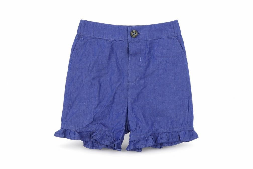 Marks and Spencer Girls Blue   Cargo Trousers Size 9-12 Months