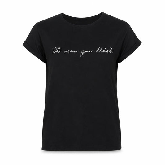 Front view of M&Co girls’ black basic t-shirt, size 12, years