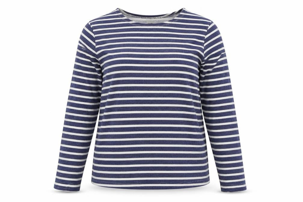 Front view of ASOS women’s blue striped jumper, size L