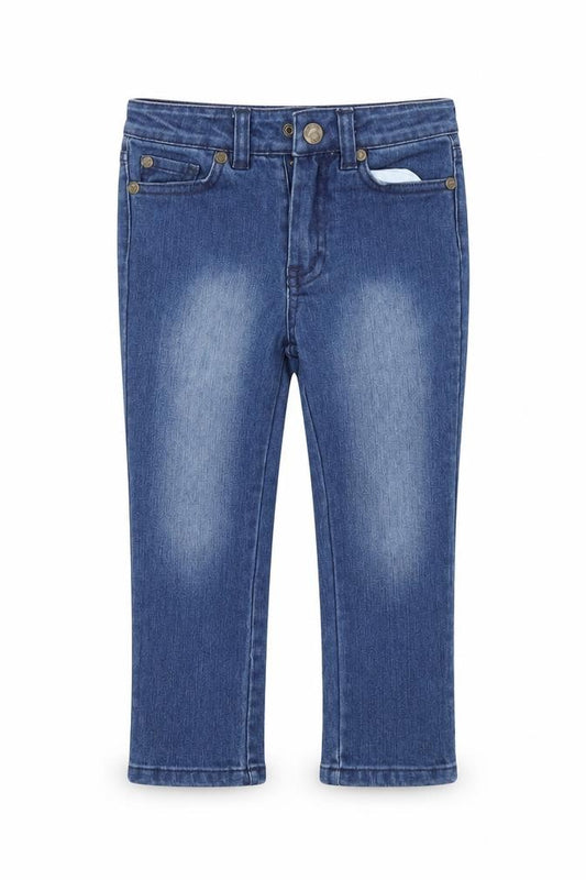 Front view of Weatherproof boys’ blue straight jeans, size 2, years