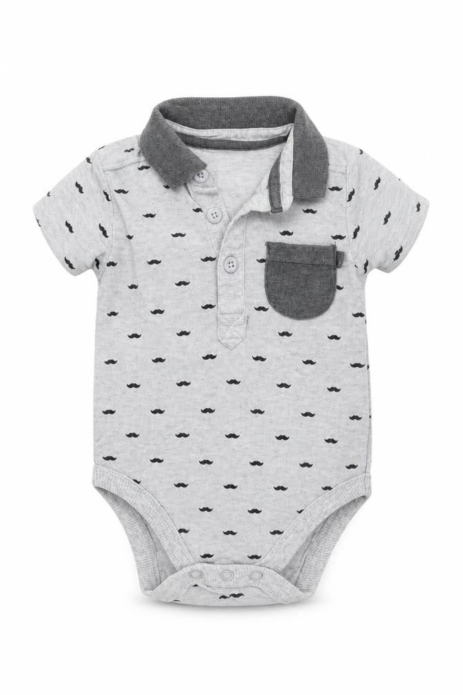 George Baby Grey Geometric  Babygrow One-Piece Size 3-6 Months