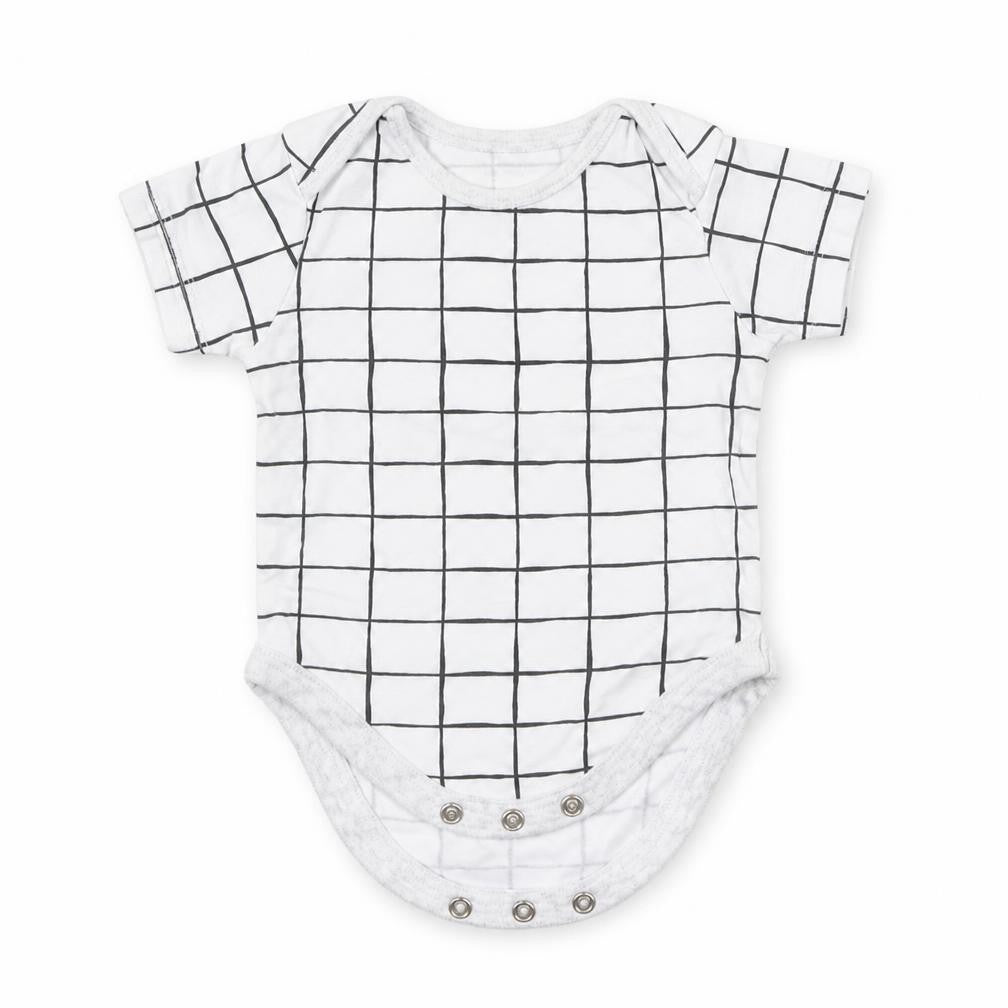 George Baby White Check  Babygrow One-Piece Size 6-9 Months
