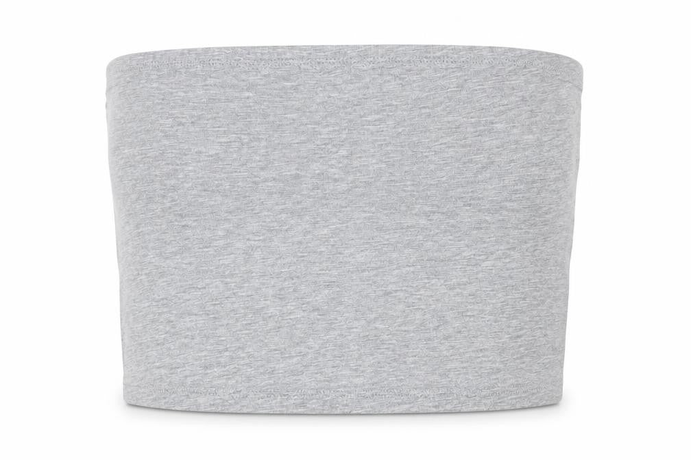 Front view of New Look women’s grey cropped blouse, size M