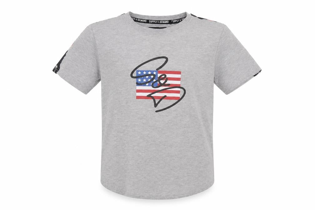 Front view of Supply & Demand boys’ grey basic polo, size 10-11, years