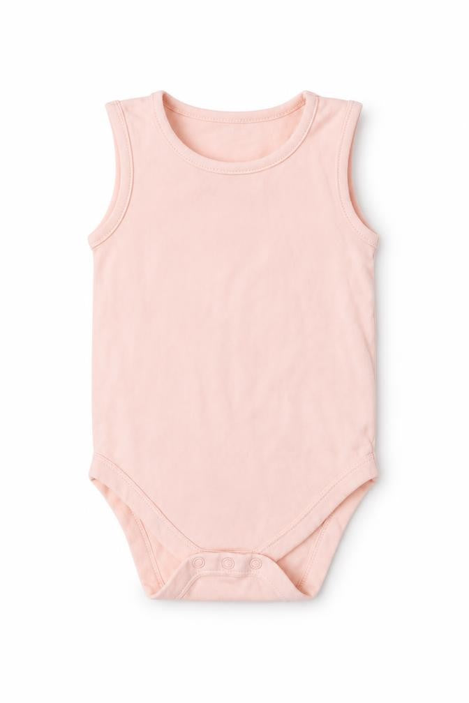 Front view of George Baby Pink Romper One-Piece, size 12, Months